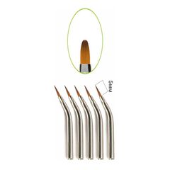 Set Dental 9 - Сменные насадки из овальной синтетики со сгибом для ручки S